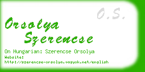 orsolya szerencse business card